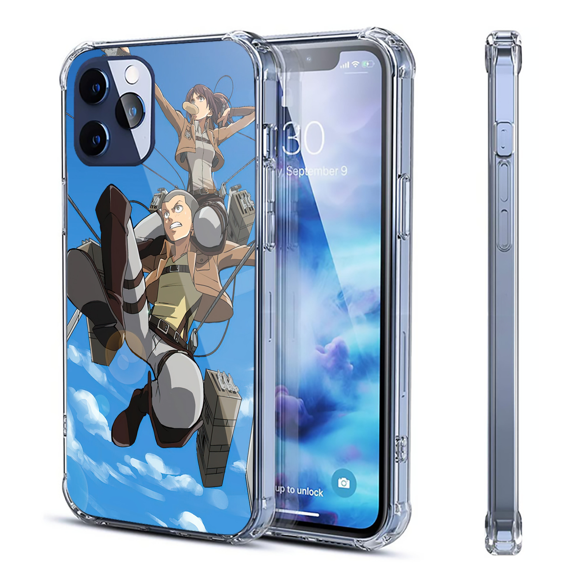 （画像用） 進撃の巨人 Attack on Titan 【iPhone 12シリーズ対応】透明スマホケース（クリアソフトケース）